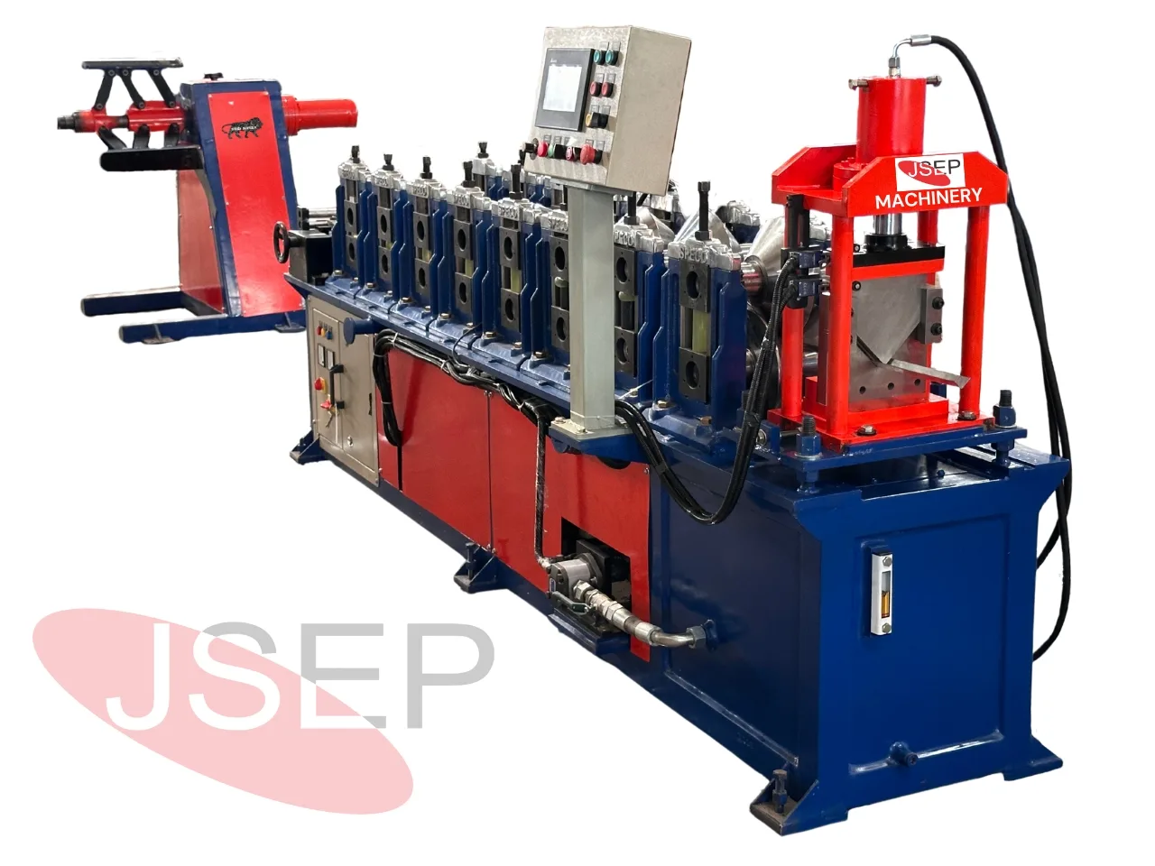 High-precision angle roll forming machine shaping metal profiles