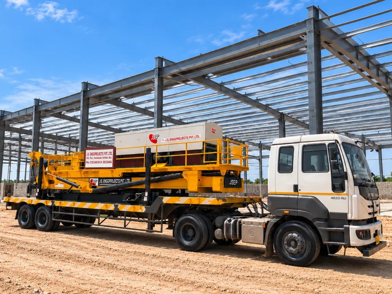 truck mounted roll former- standing seam on-site roll forming truck mounted roll forming machine with lifter , for big peb projects